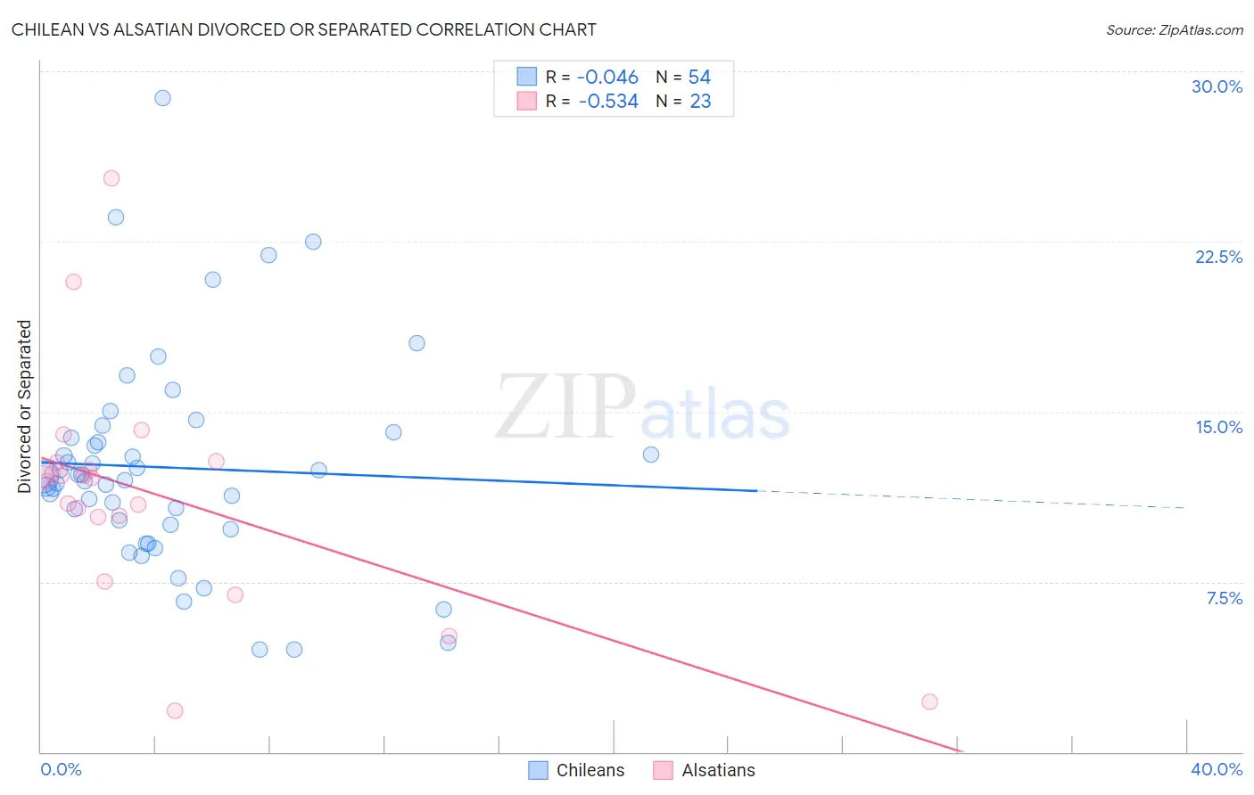 Chilean vs Alsatian Divorced or Separated