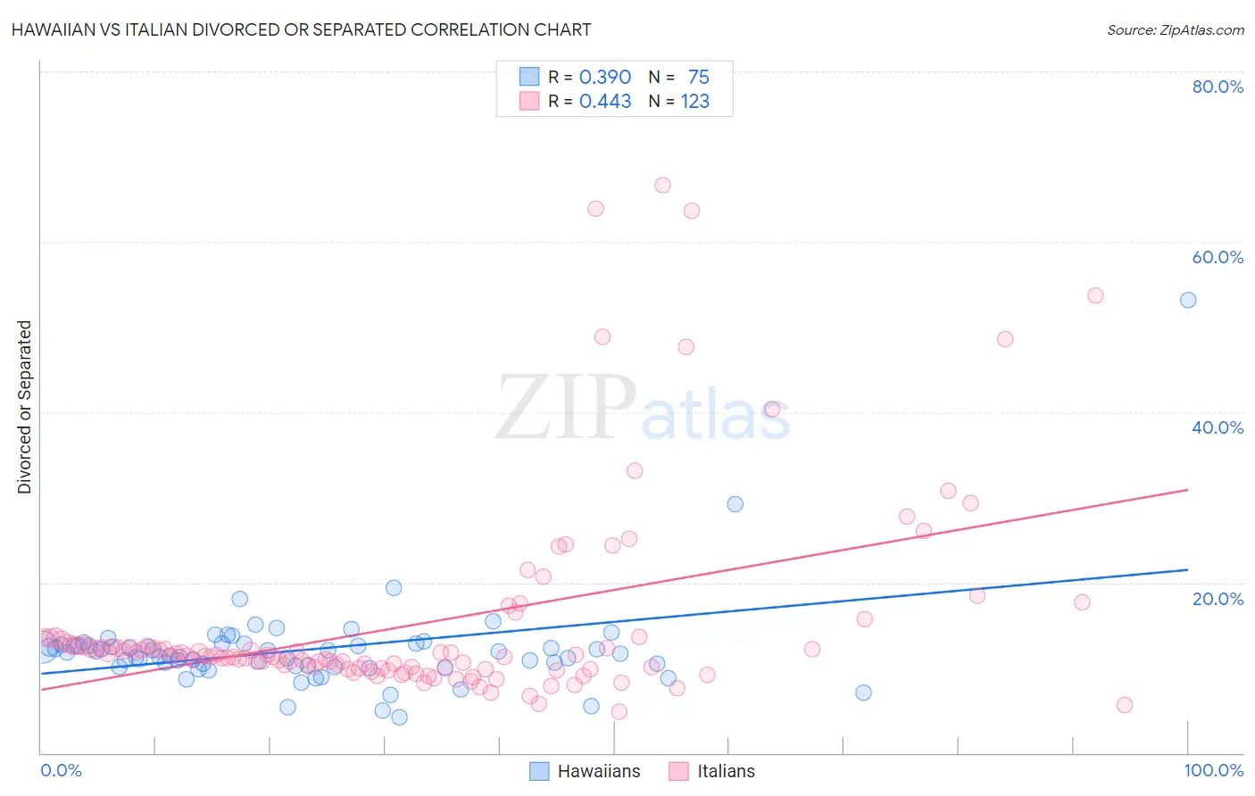 Hawaiian vs Italian Divorced or Separated