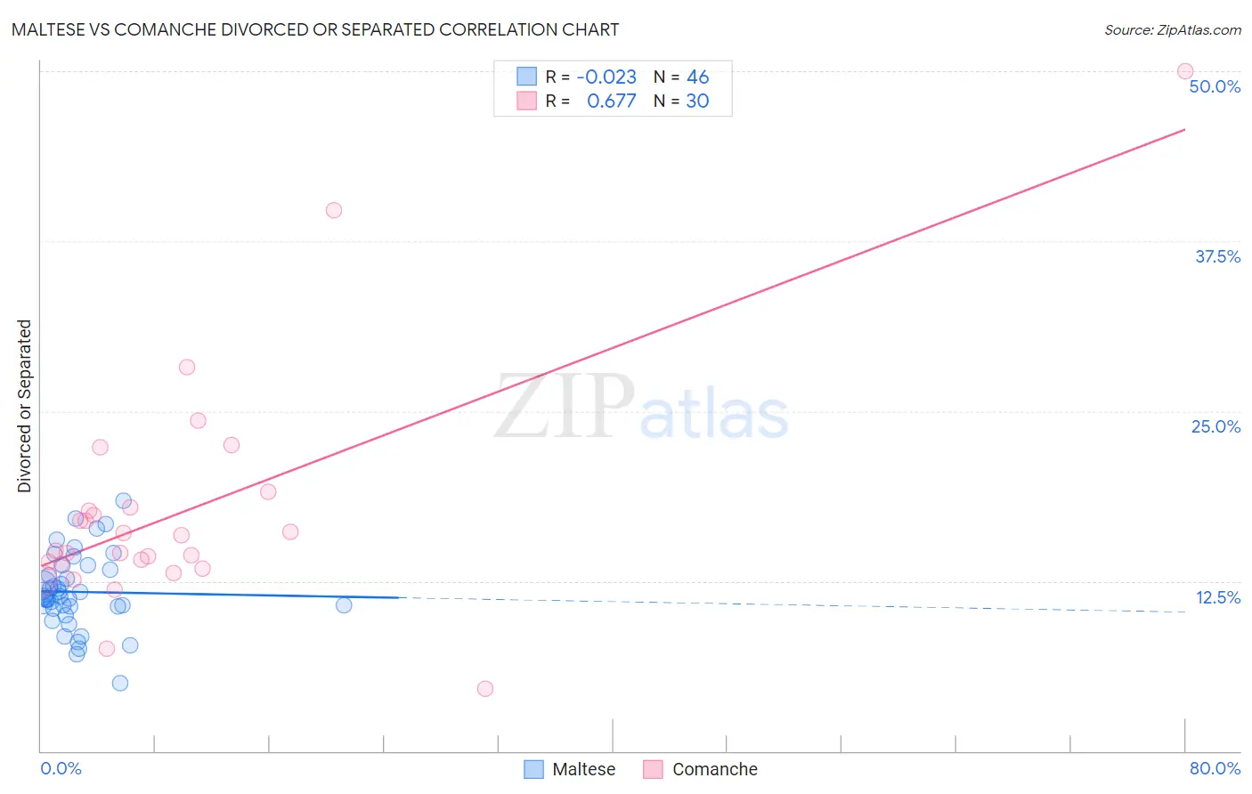 Maltese vs Comanche Divorced or Separated