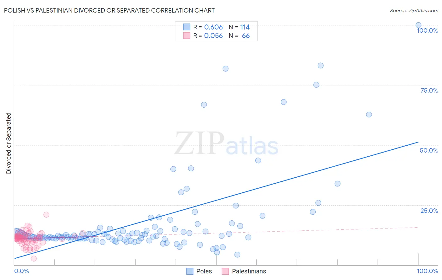 Polish vs Palestinian Divorced or Separated