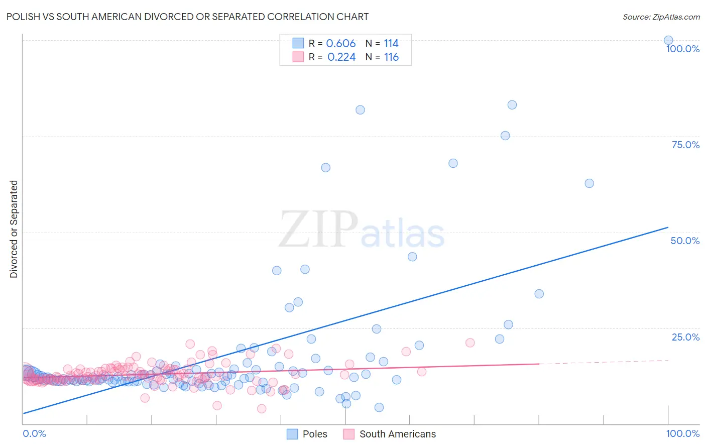 Polish vs South American Divorced or Separated