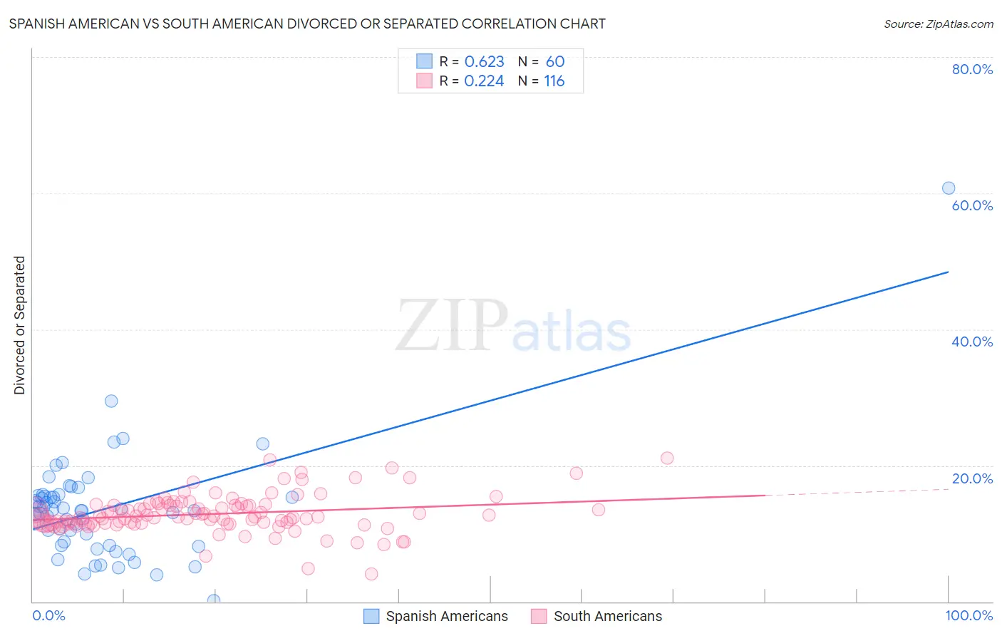 Spanish American vs South American Divorced or Separated