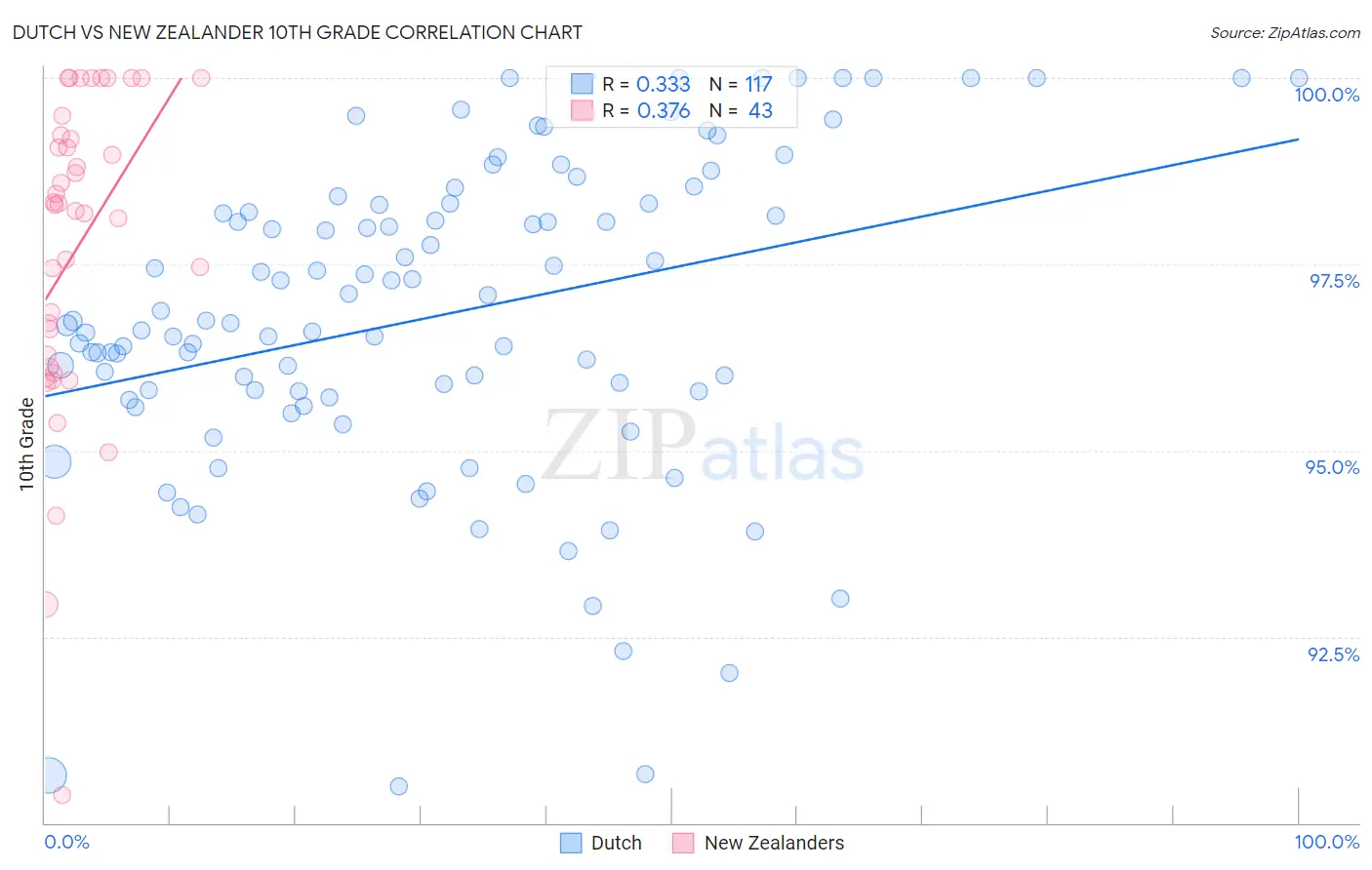 Dutch vs New Zealander 10th Grade
