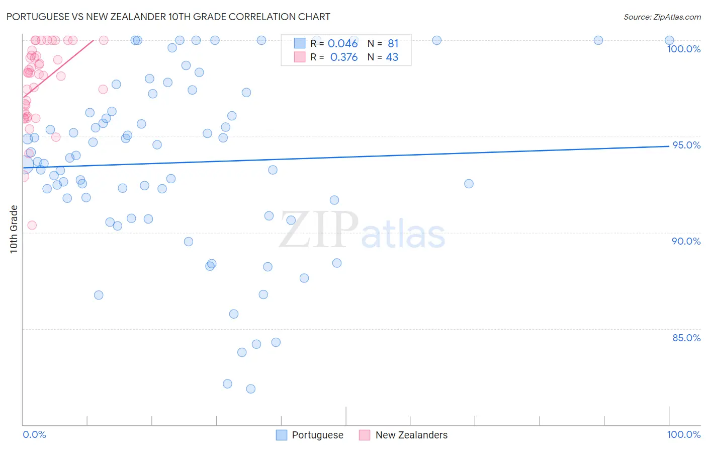 Portuguese vs New Zealander 10th Grade