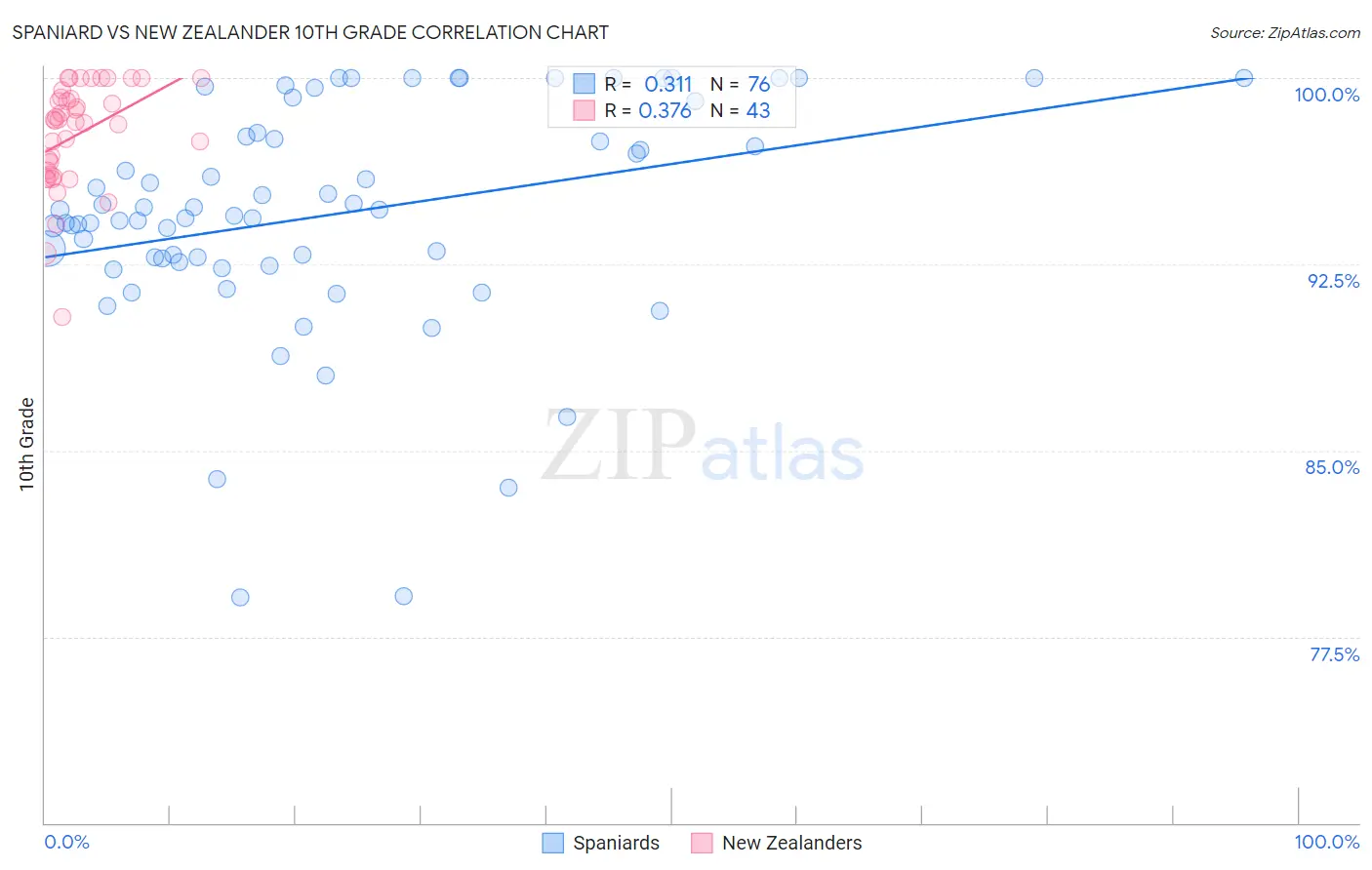 Spaniard vs New Zealander 10th Grade