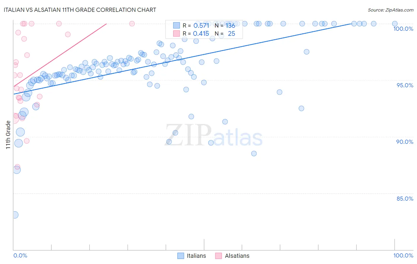 Italian vs Alsatian 11th Grade