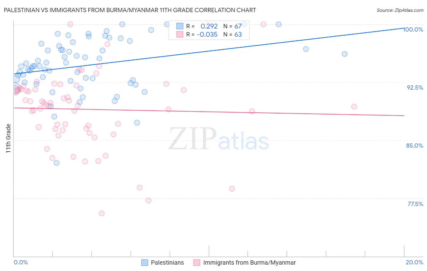 Palestinian vs Immigrants from Burma/Myanmar 11th Grade