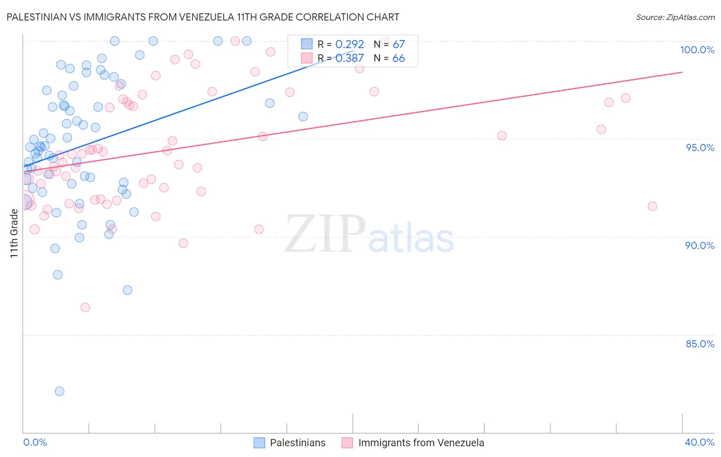 Palestinian vs Immigrants from Venezuela 11th Grade