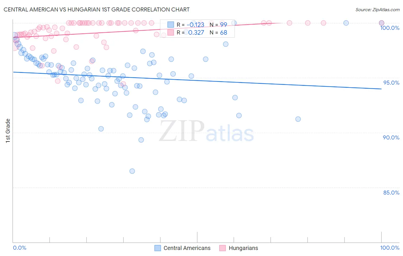 Central American vs Hungarian 1st Grade