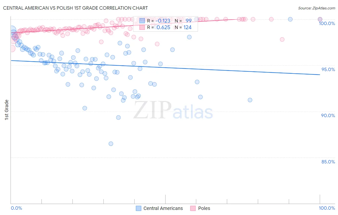 Central American vs Polish 1st Grade