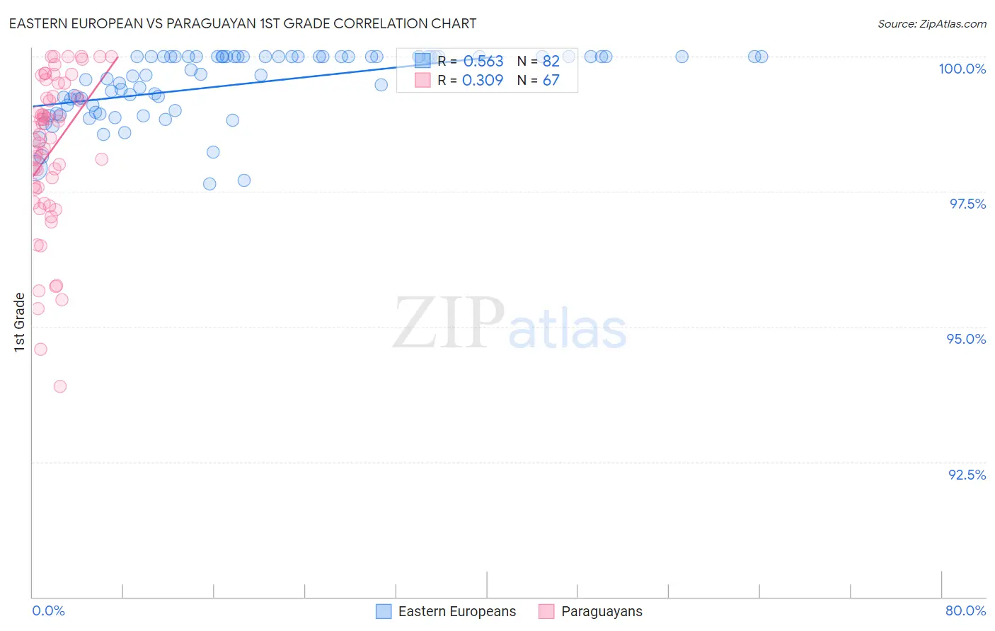 Eastern European vs Paraguayan 1st Grade