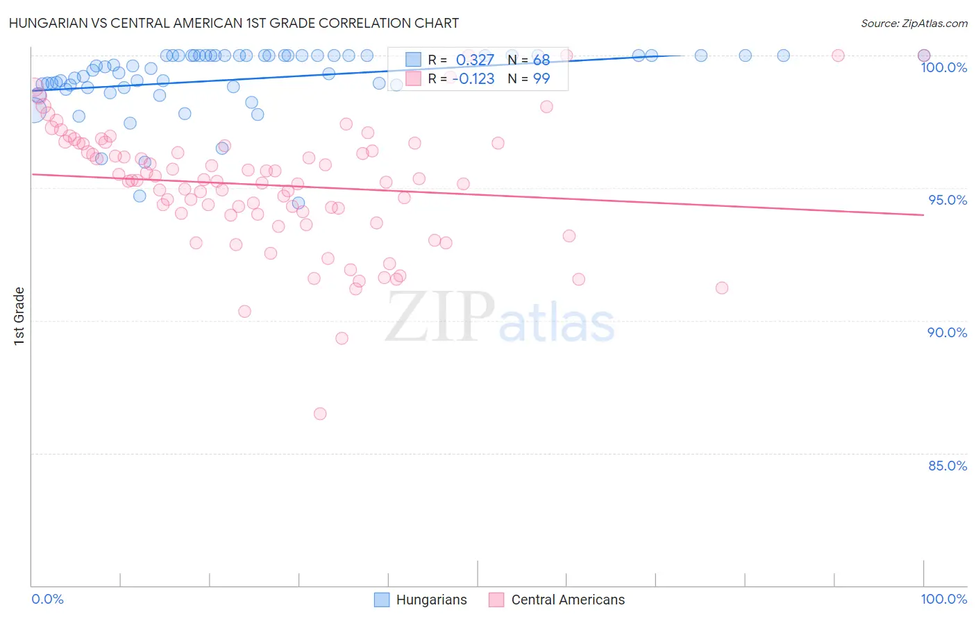 Hungarian vs Central American 1st Grade
