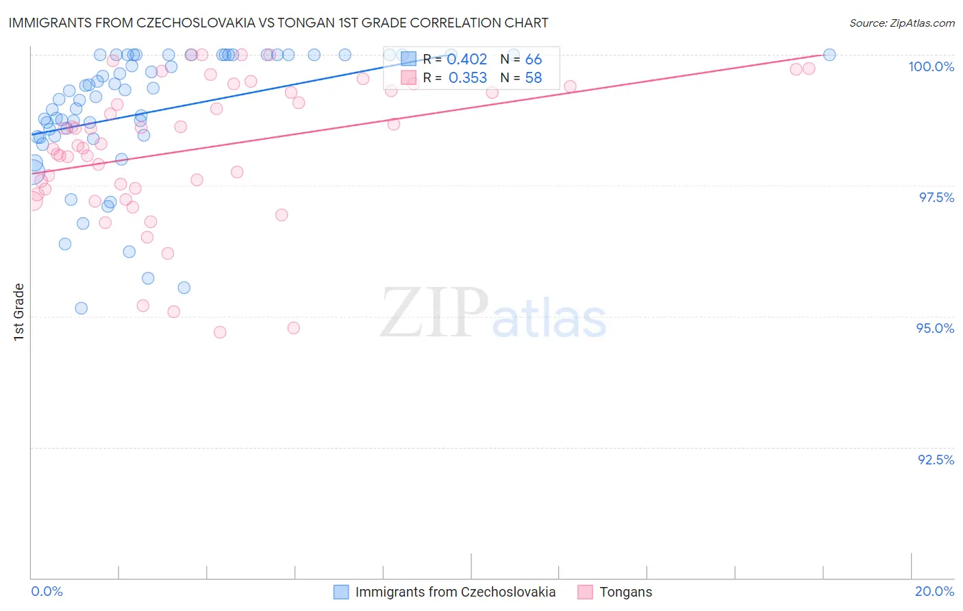 Immigrants from Czechoslovakia vs Tongan 1st Grade
