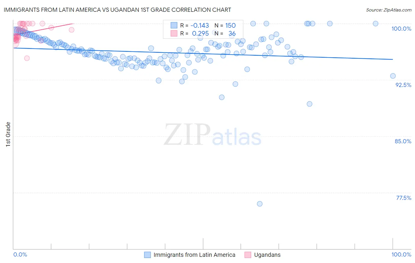 Immigrants from Latin America vs Ugandan 1st Grade