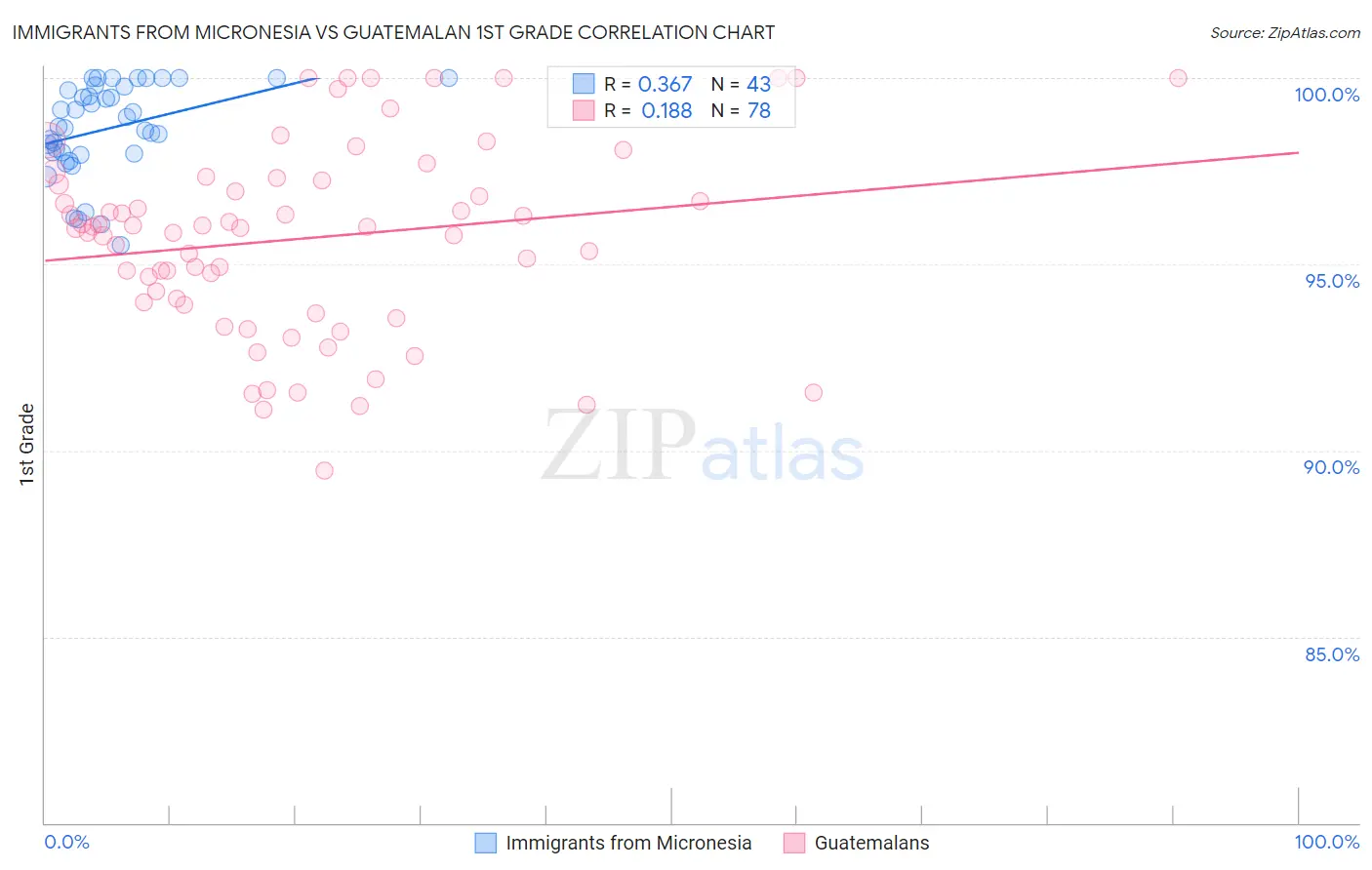 Immigrants from Micronesia vs Guatemalan 1st Grade