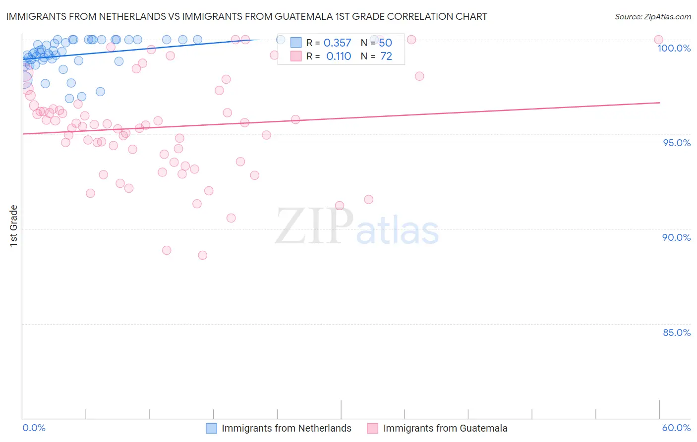 Immigrants from Netherlands vs Immigrants from Guatemala 1st Grade