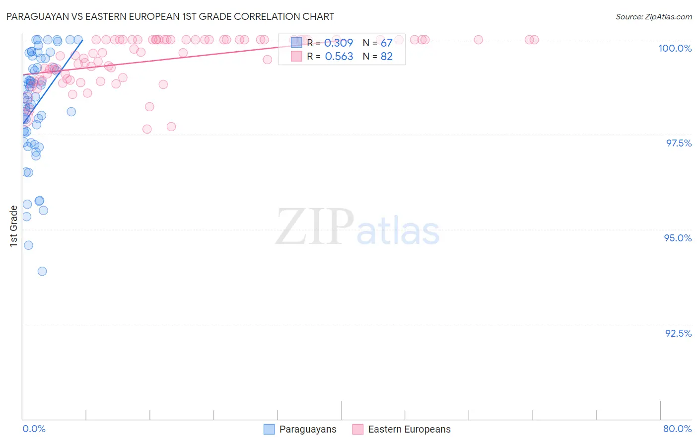 Paraguayan vs Eastern European 1st Grade