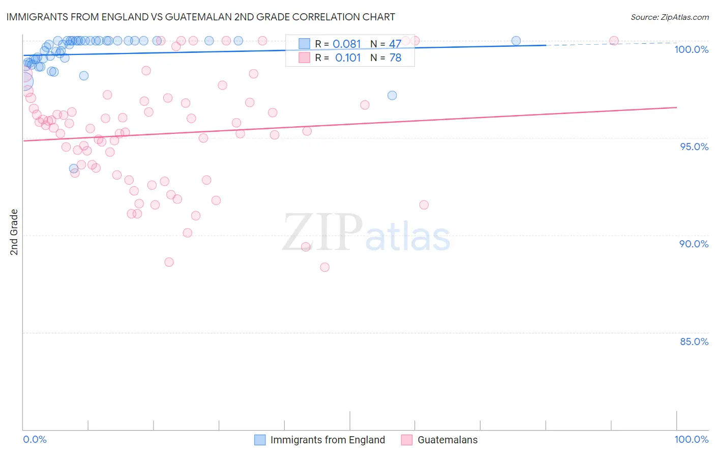 Immigrants from England vs Guatemalan 2nd Grade