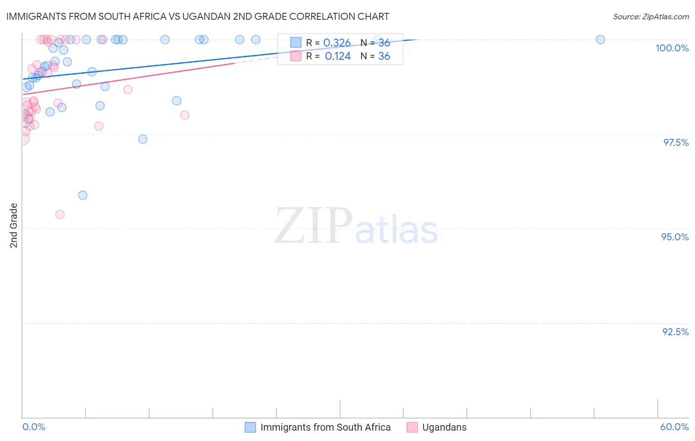 Immigrants from South Africa vs Ugandan 2nd Grade