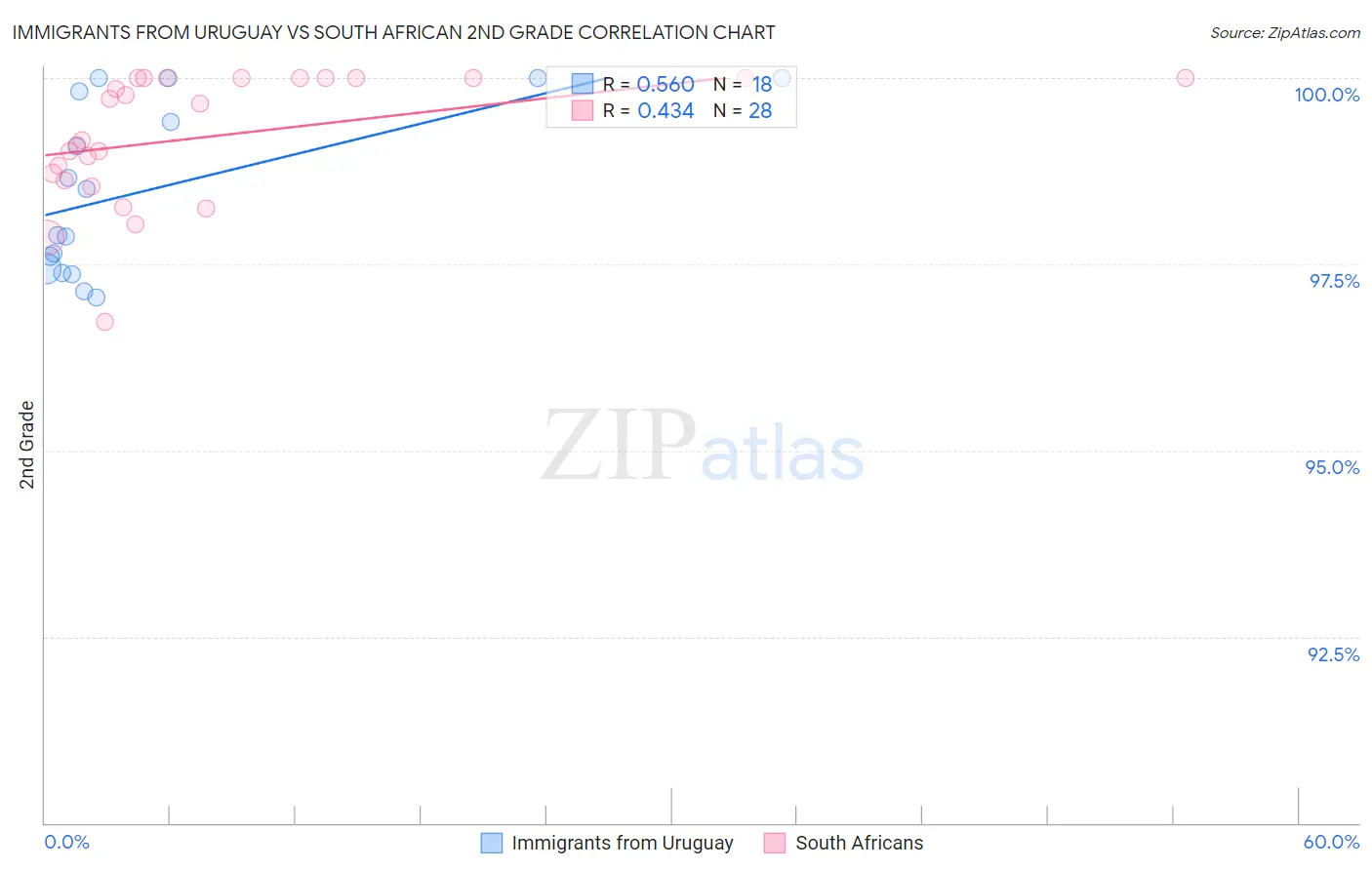 Immigrants from Uruguay vs South African 2nd Grade