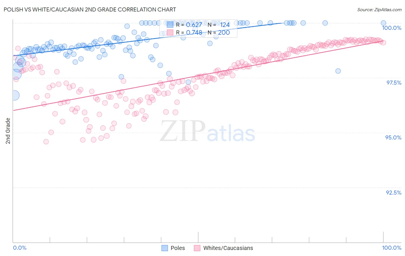 Polish vs White/Caucasian 2nd Grade