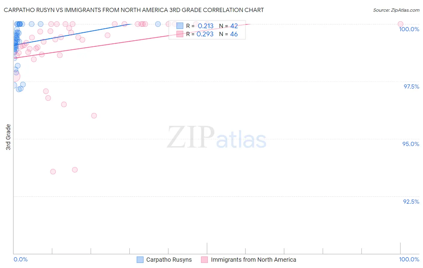 Carpatho Rusyn vs Immigrants from North America 3rd Grade