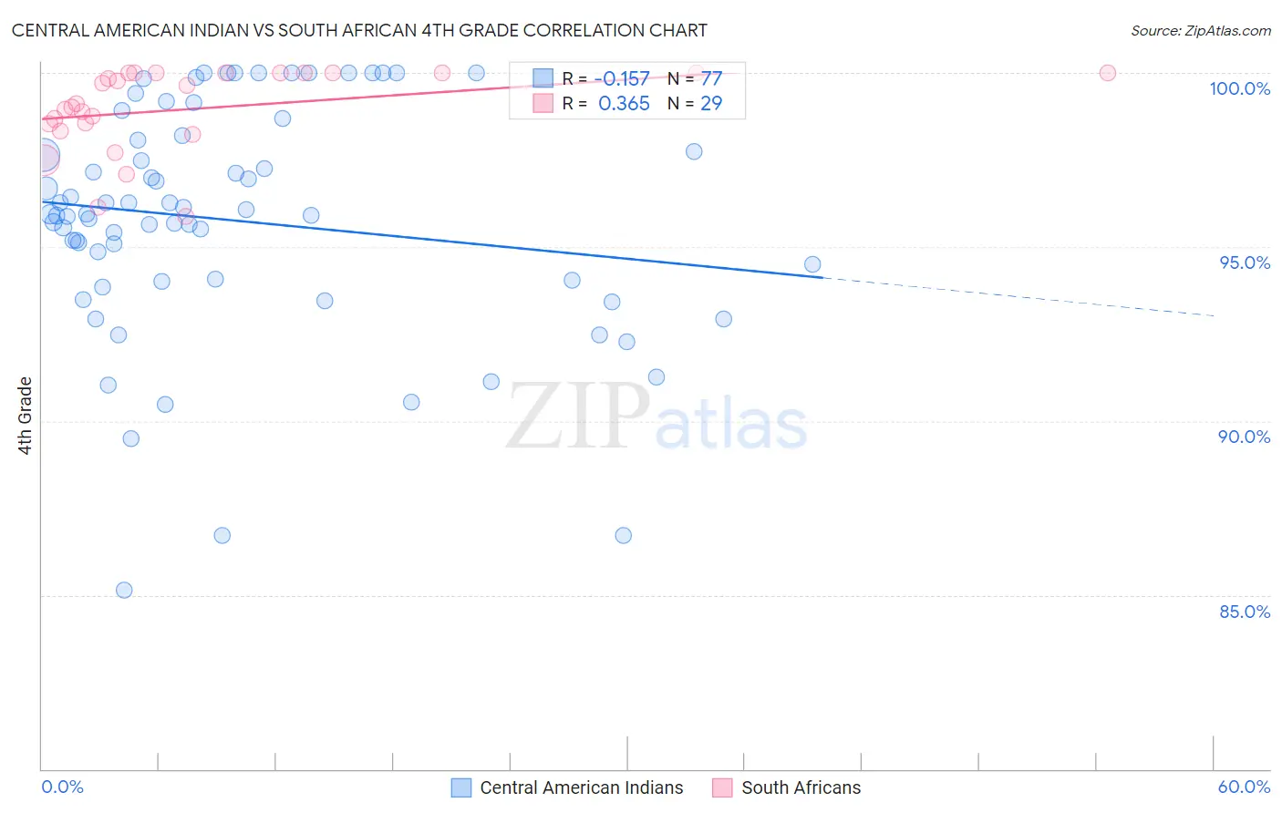 Central American Indian vs South African 4th Grade