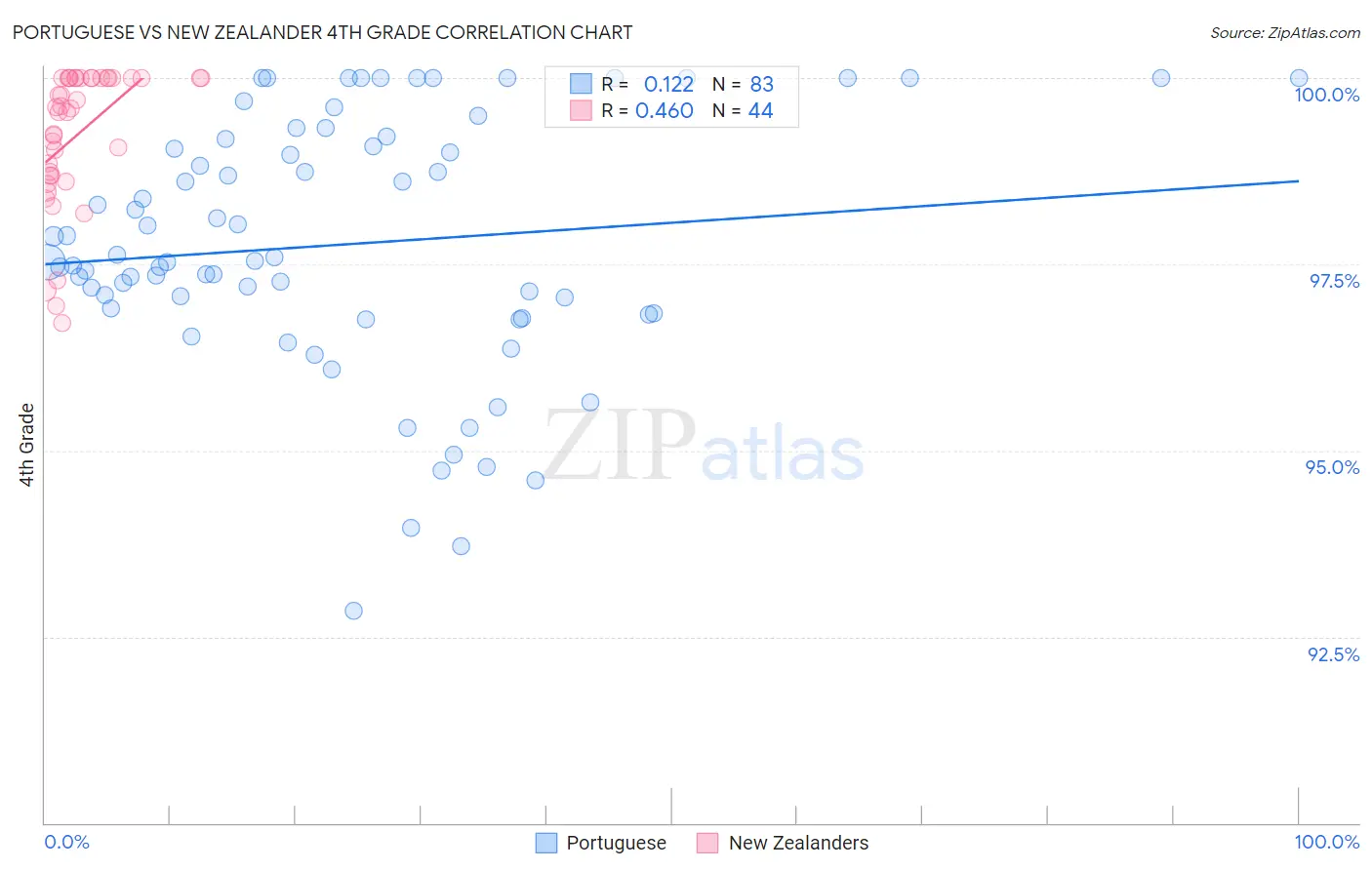 Portuguese vs New Zealander 4th Grade