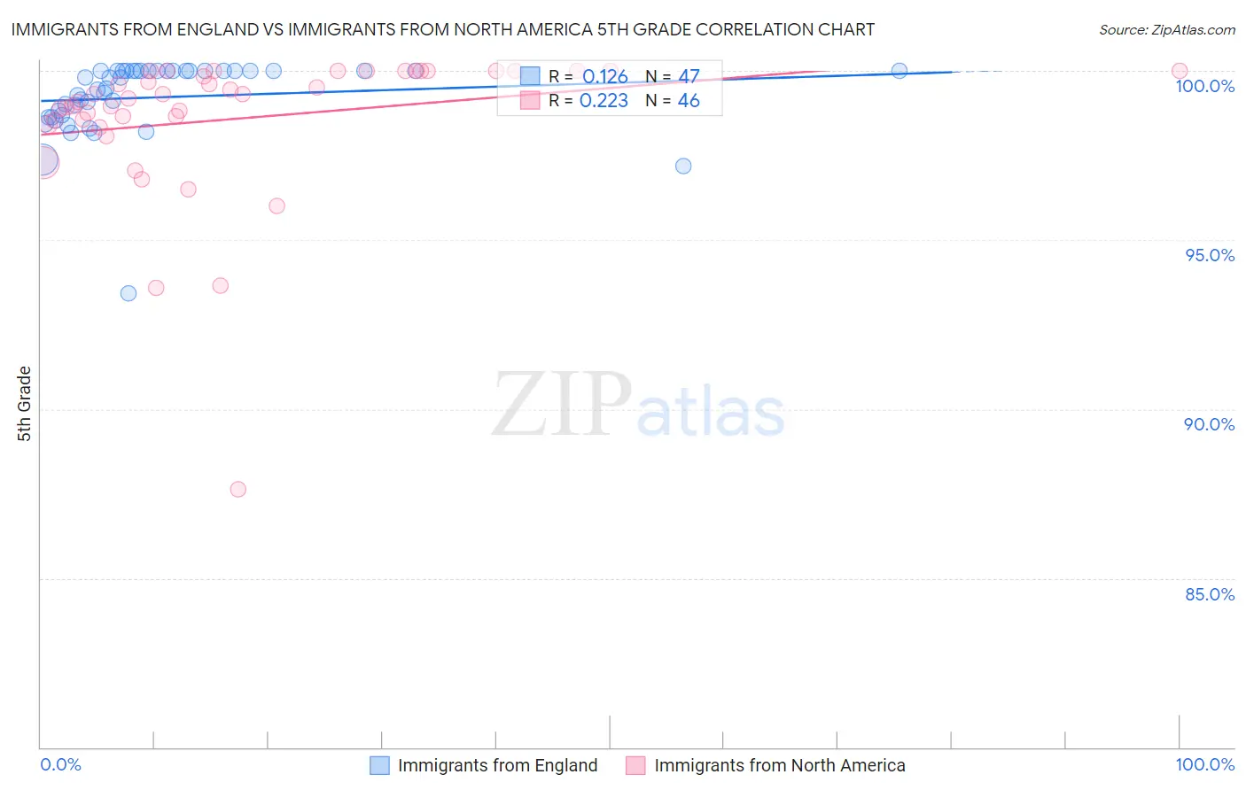 Immigrants from England vs Immigrants from North America 5th Grade