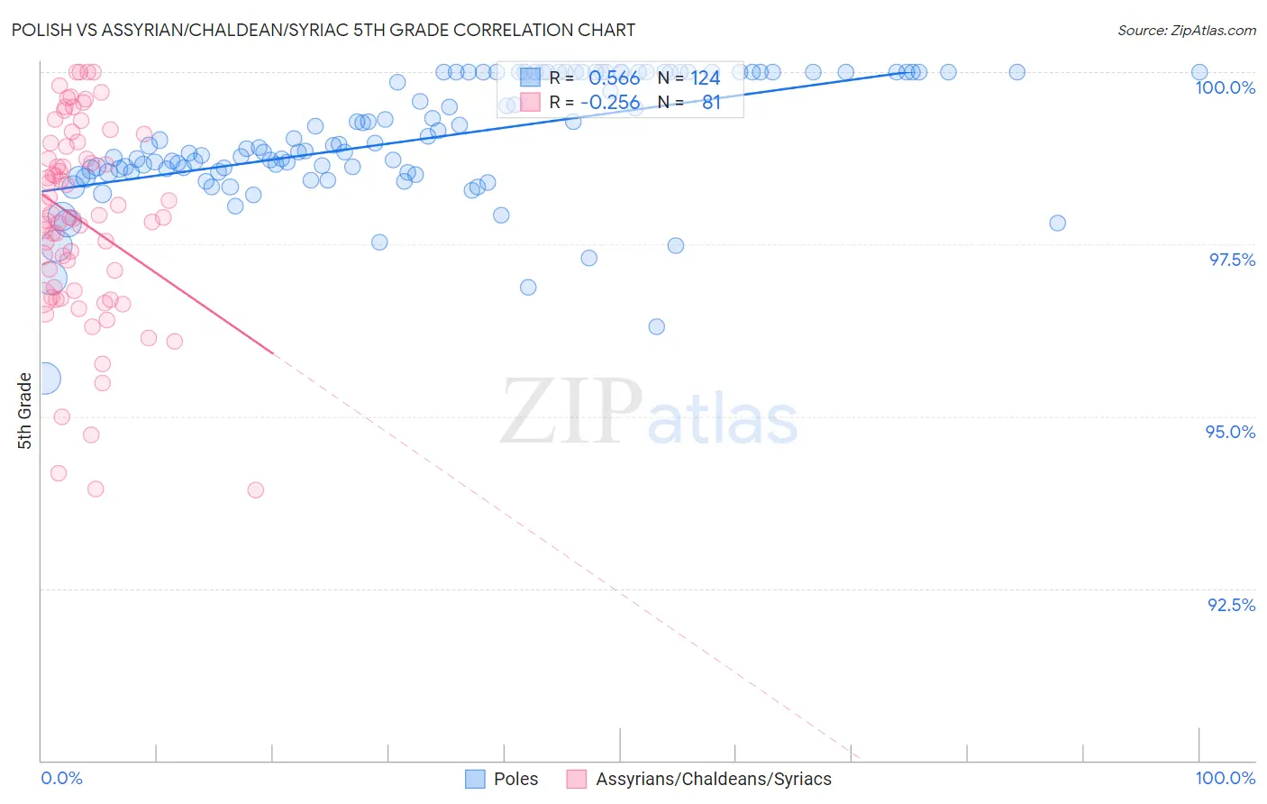 Polish vs Assyrian/Chaldean/Syriac 5th Grade