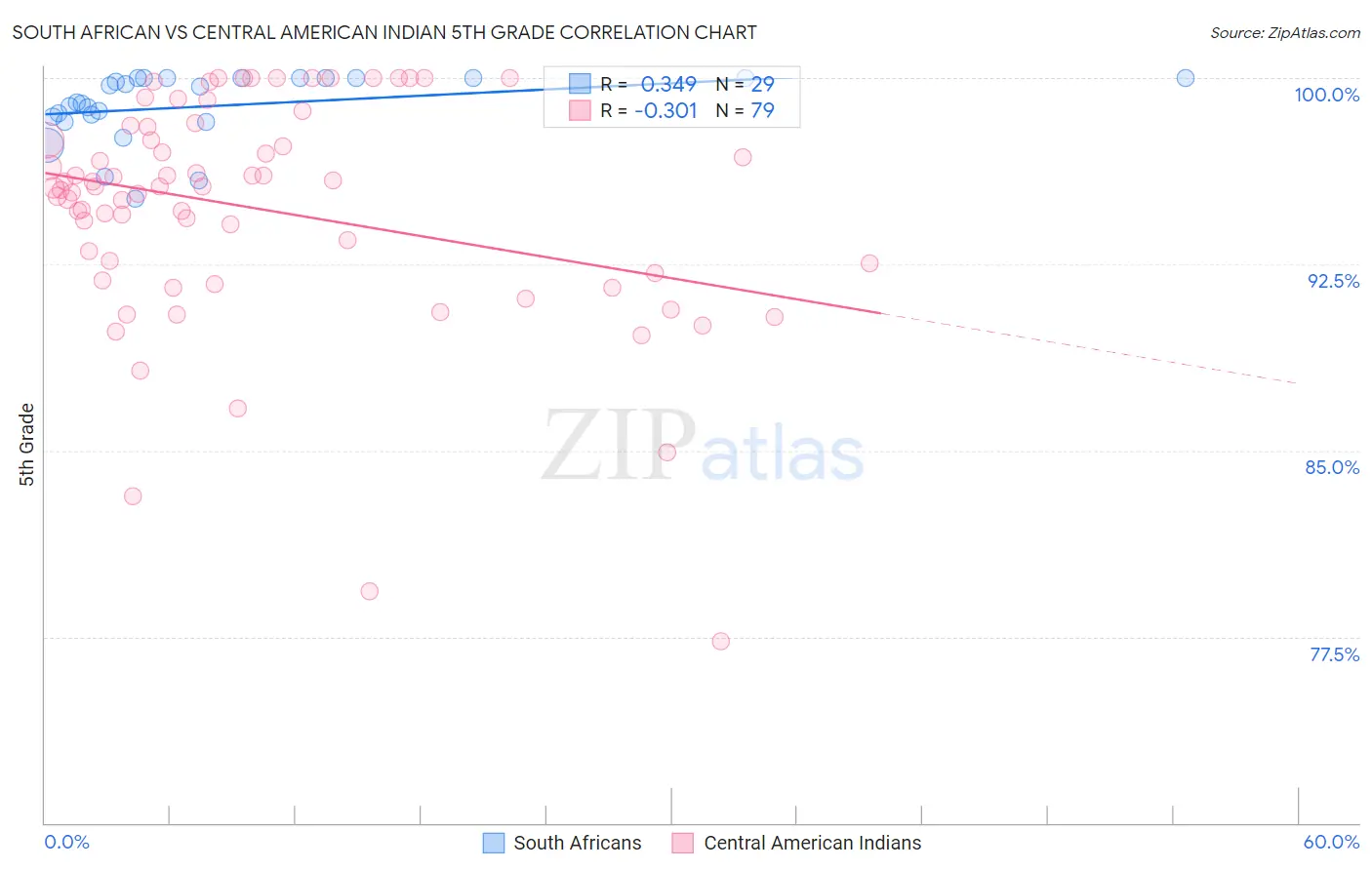 South African vs Central American Indian 5th Grade