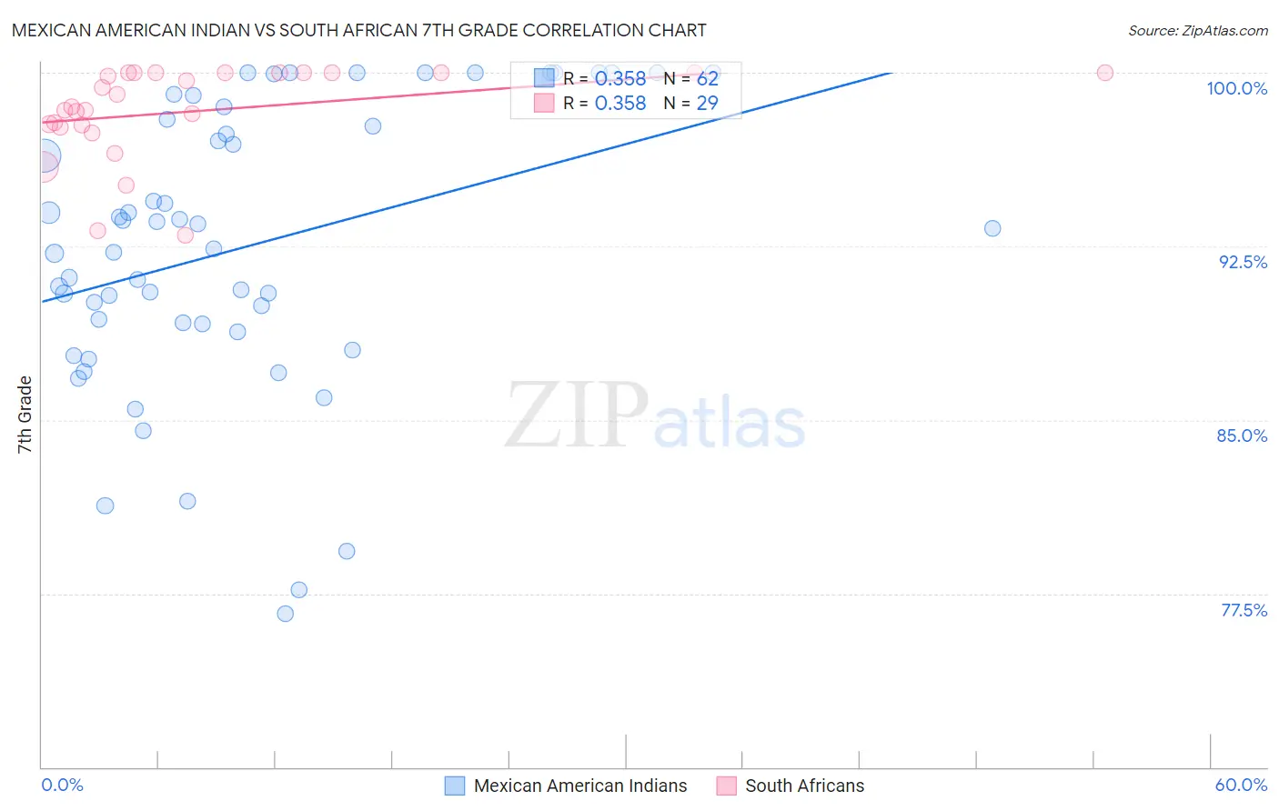 Mexican American Indian vs South African 7th Grade