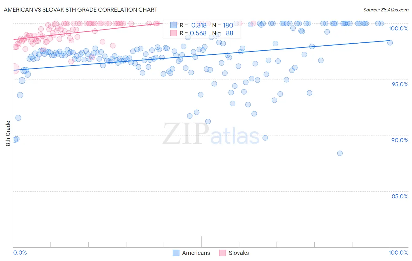 American vs Slovak 8th Grade