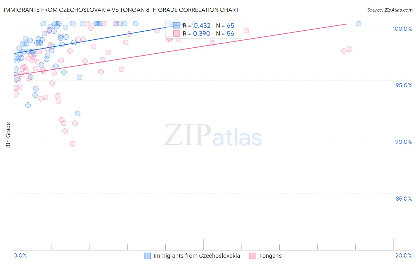 Immigrants from Czechoslovakia vs Tongan 8th Grade