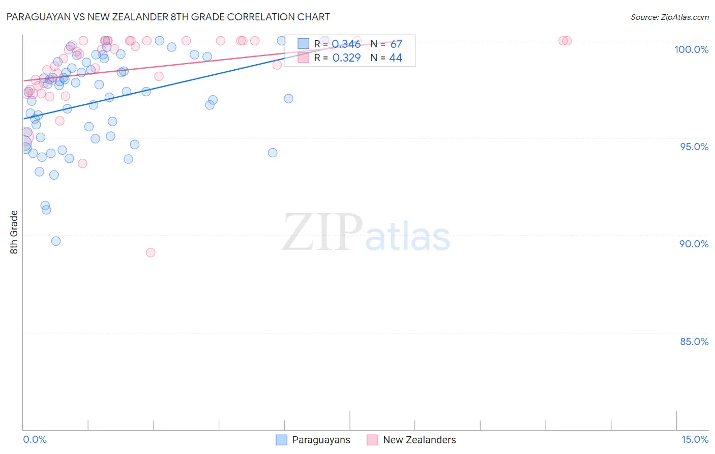Paraguayan vs New Zealander 8th Grade