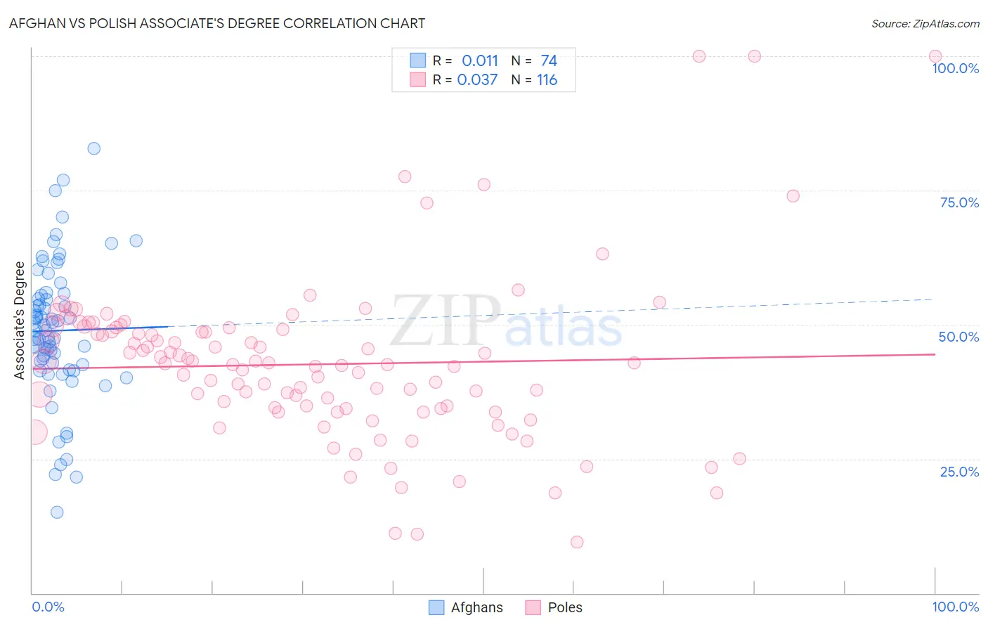 Afghan vs Polish Associate's Degree