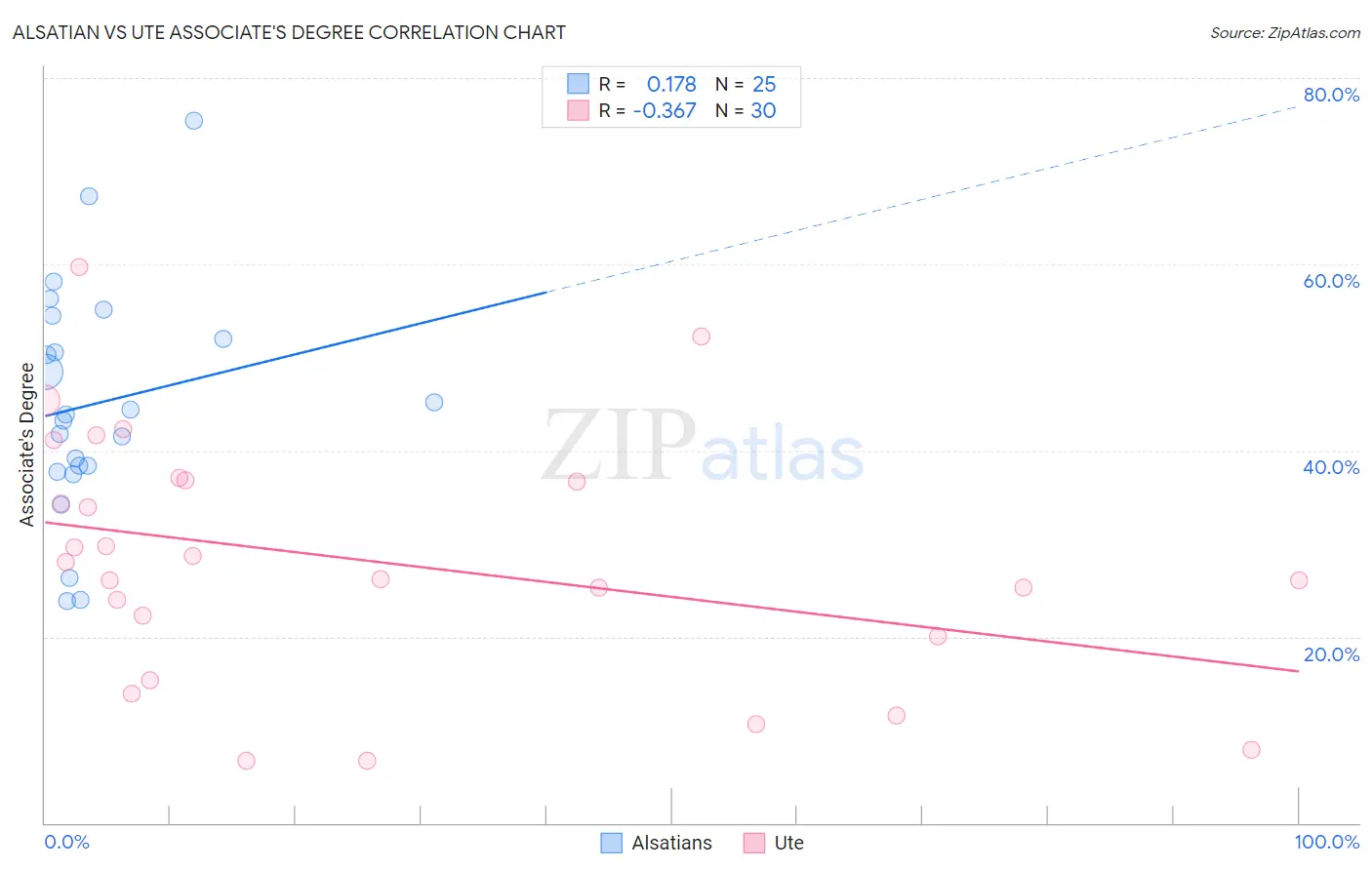 Alsatian vs Ute Associate's Degree