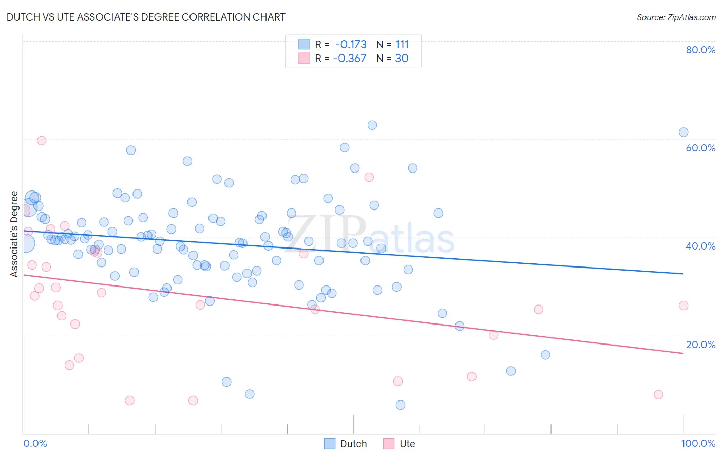 Dutch vs Ute Associate's Degree