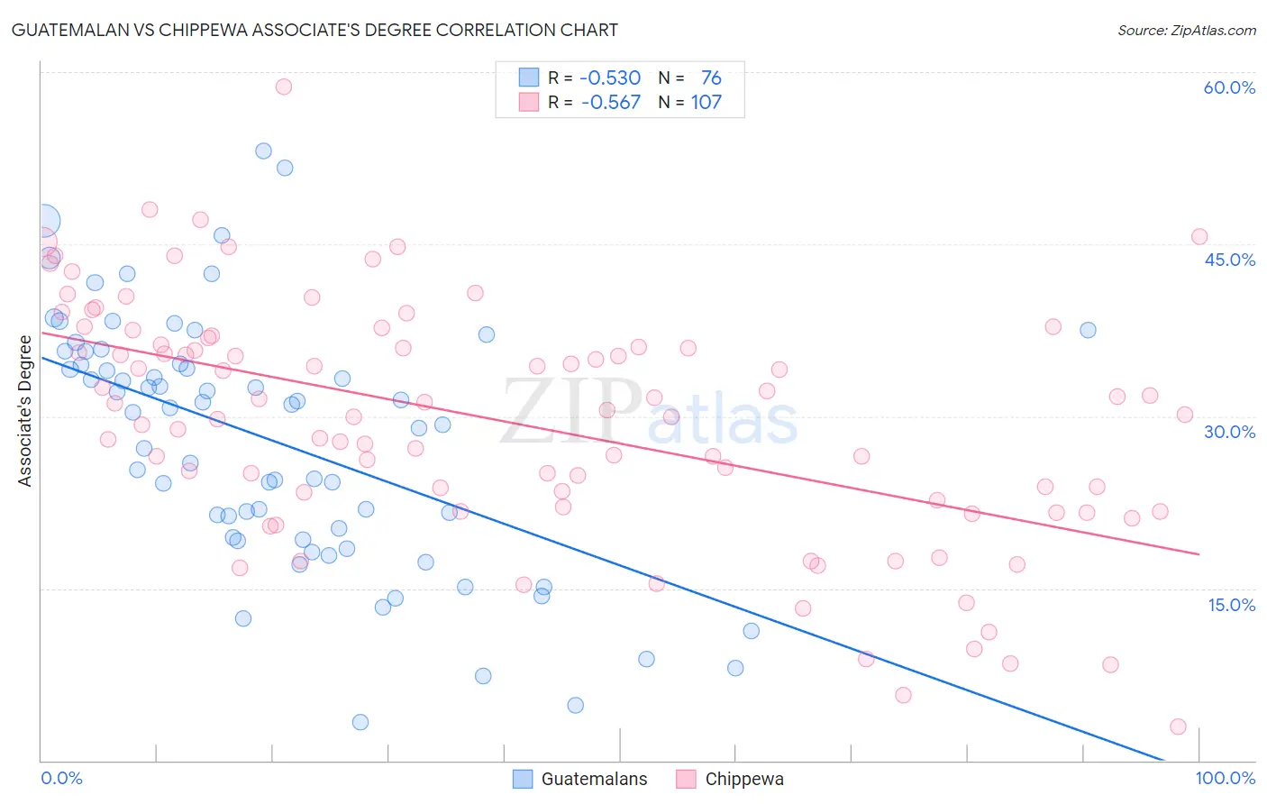Guatemalan vs Chippewa Associate's Degree
