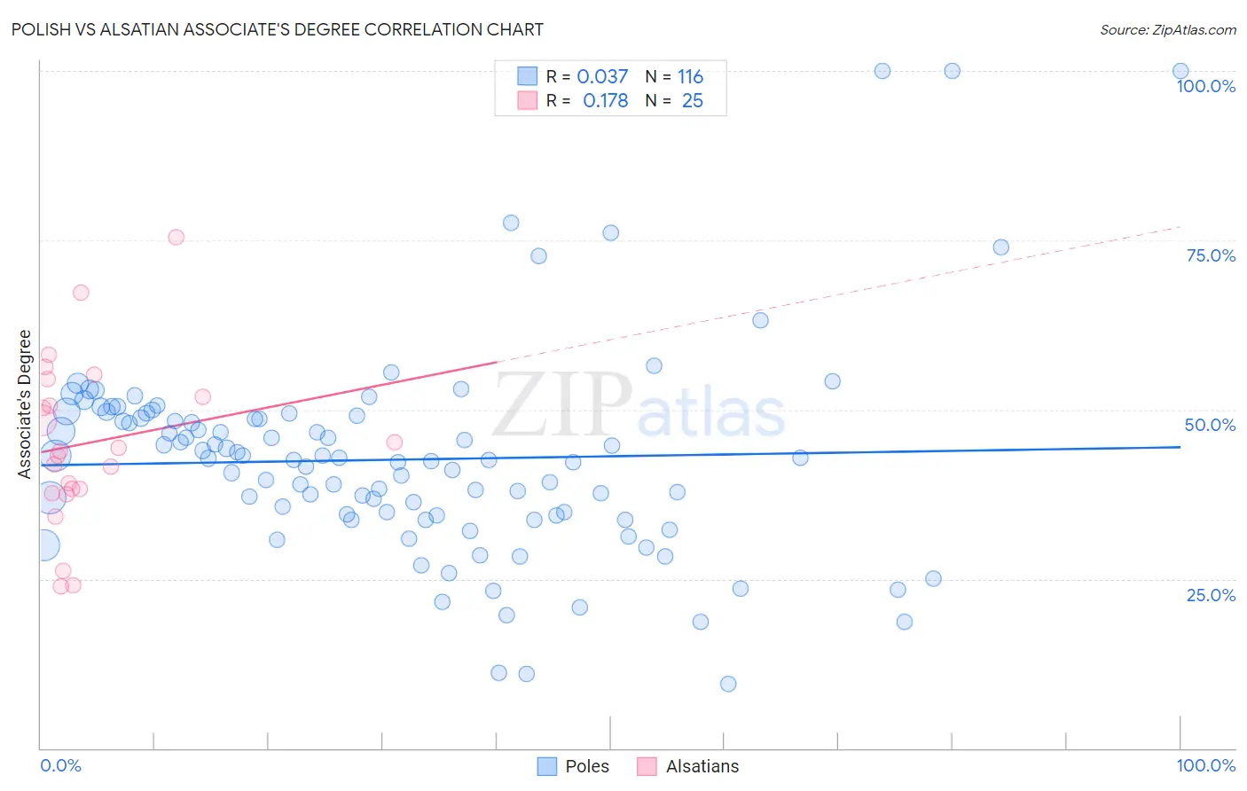 Polish vs Alsatian Associate's Degree