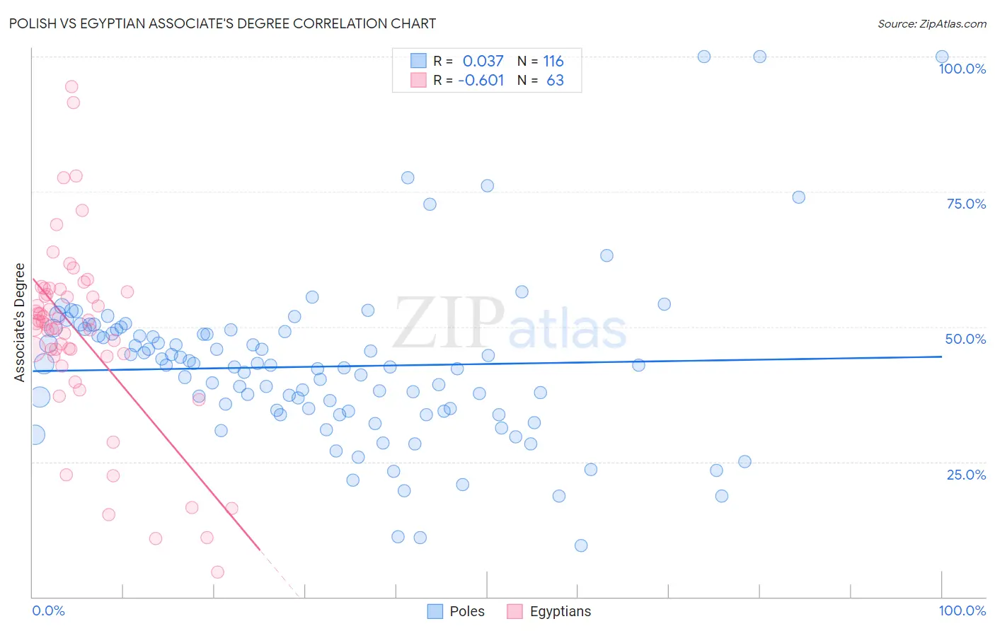 Polish vs Egyptian Associate's Degree