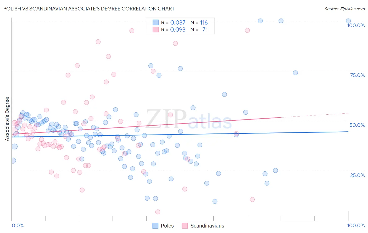 Polish vs Scandinavian Associate's Degree