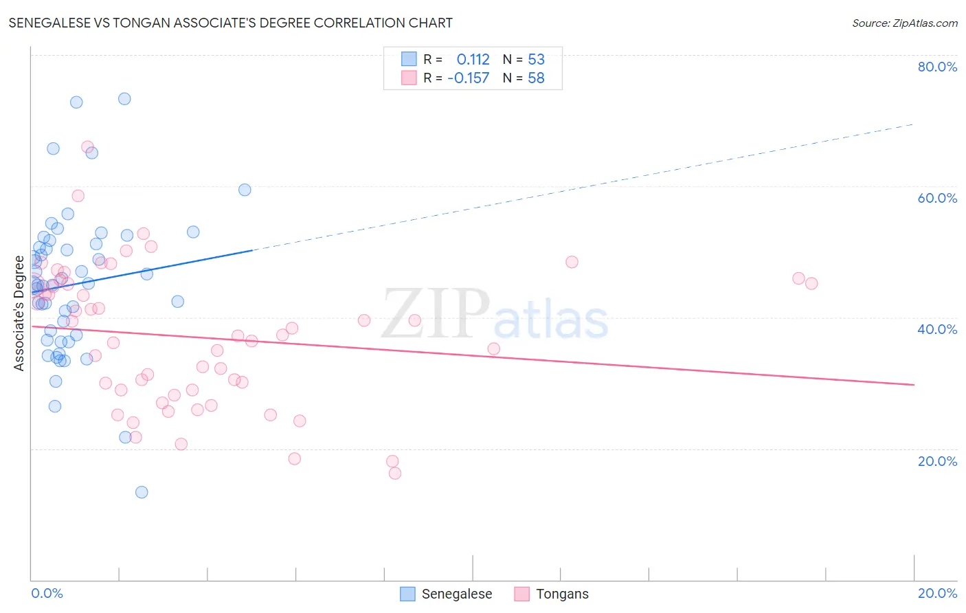 Senegalese vs Tongan Associate's Degree