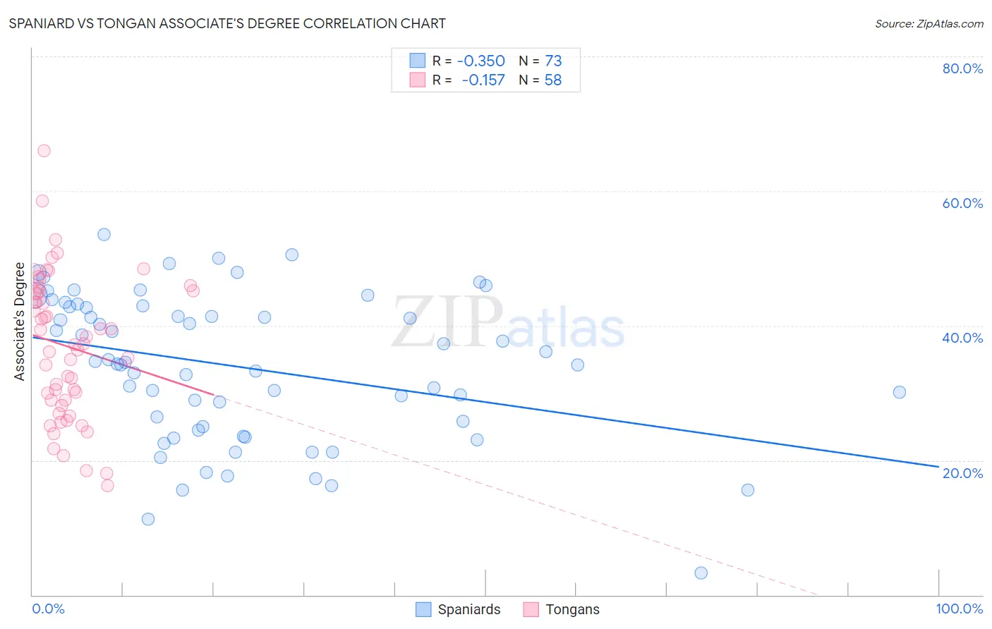 Spaniard vs Tongan Associate's Degree
