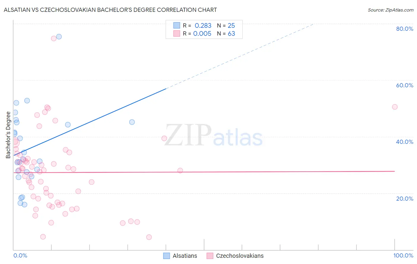 Alsatian vs Czechoslovakian Bachelor's Degree