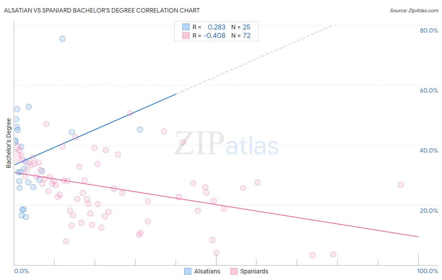 Alsatian vs Spaniard Bachelor's Degree
