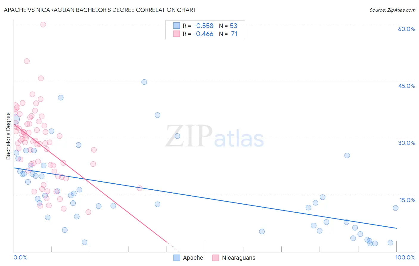 Apache vs Nicaraguan Bachelor's Degree