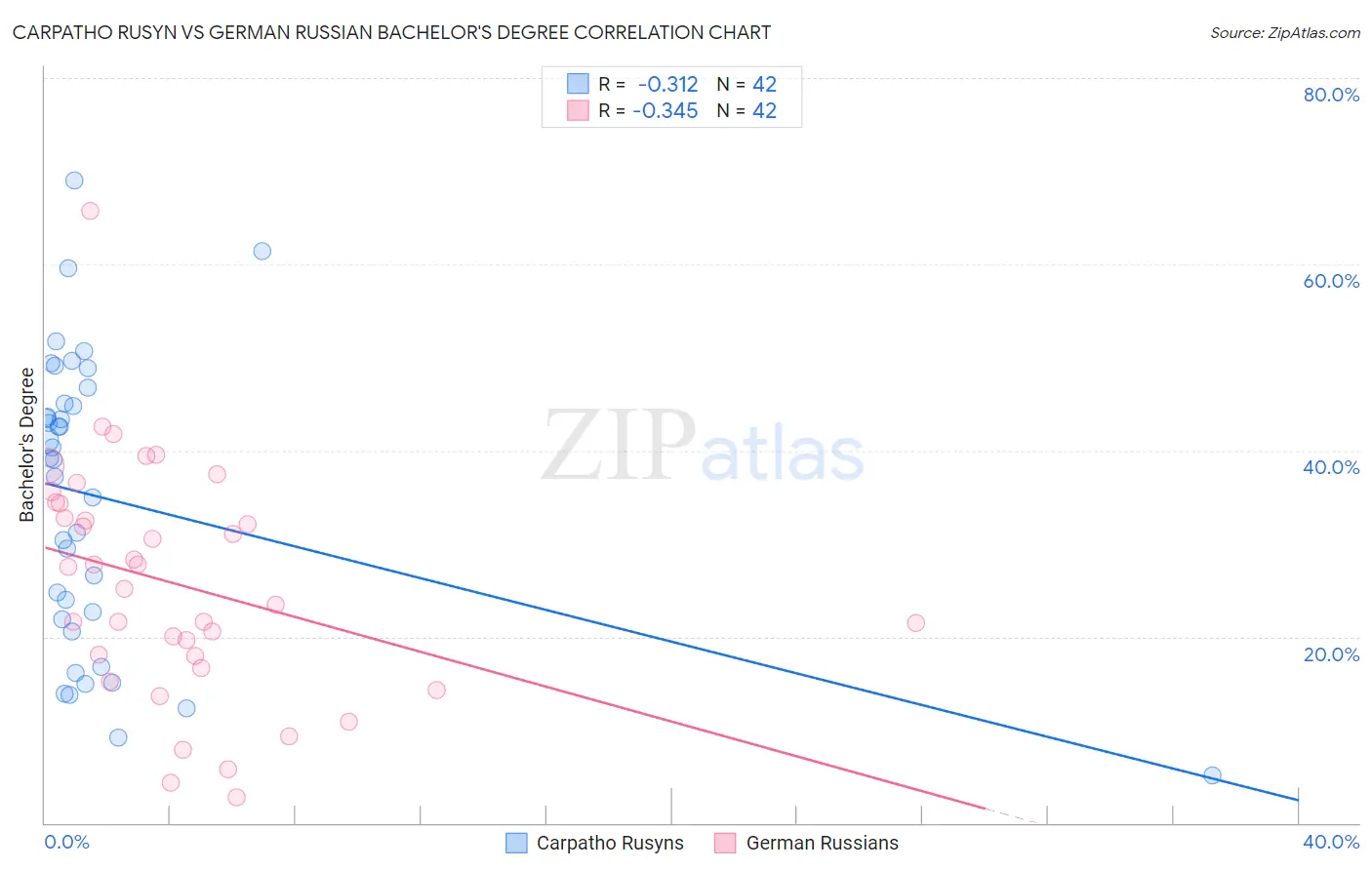 Carpatho Rusyn vs German Russian Bachelor's Degree