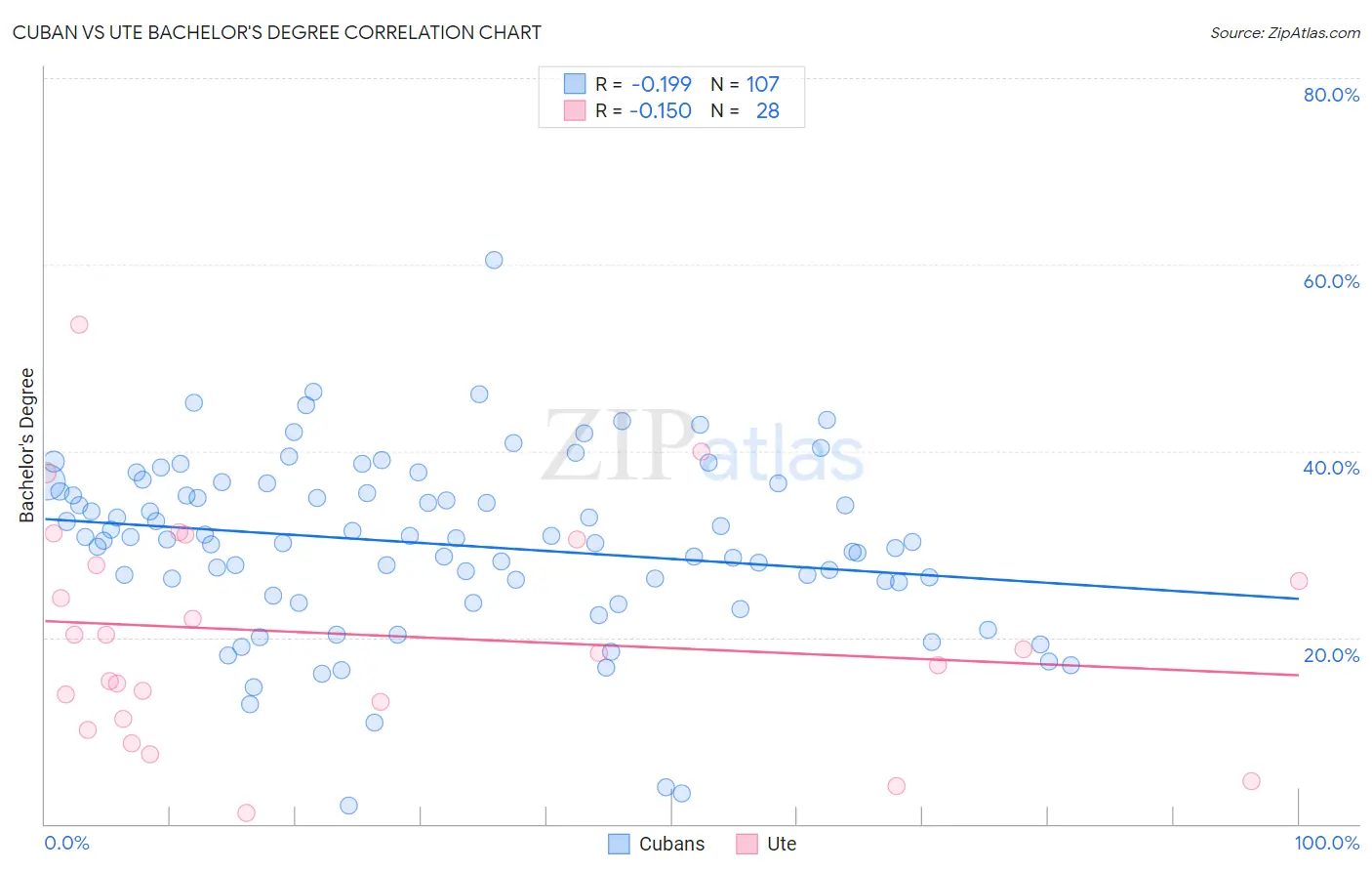 Cuban vs Ute Bachelor's Degree