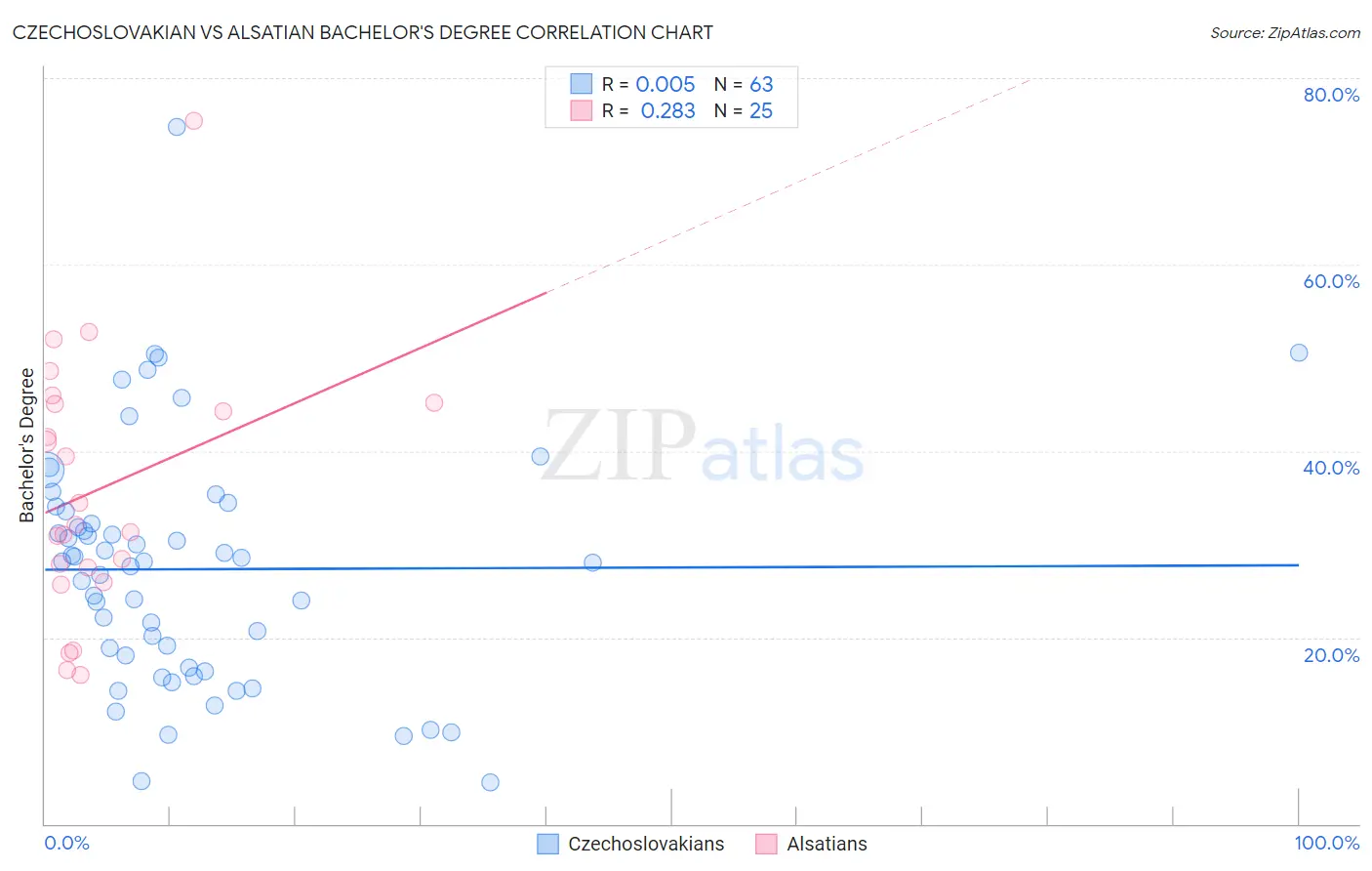 Czechoslovakian vs Alsatian Bachelor's Degree
